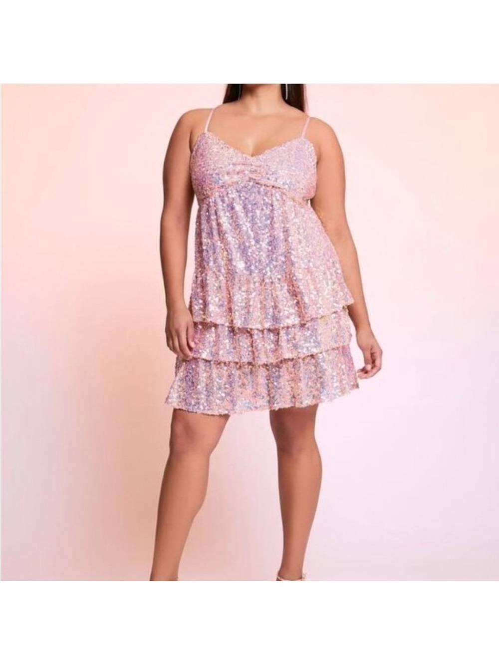 Sequin Tiered Dress